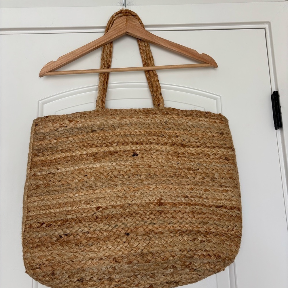 Anju Capri Jute Tote Lemon Breeze Citrus Handcrafted Artisan Market Bag NWT - Picture 3 of 8